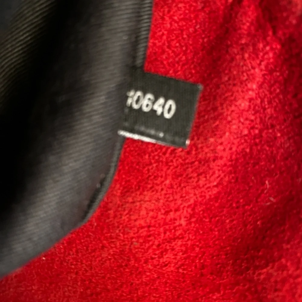 Kate Spade Black Plaid Tote with Red Bow Charm